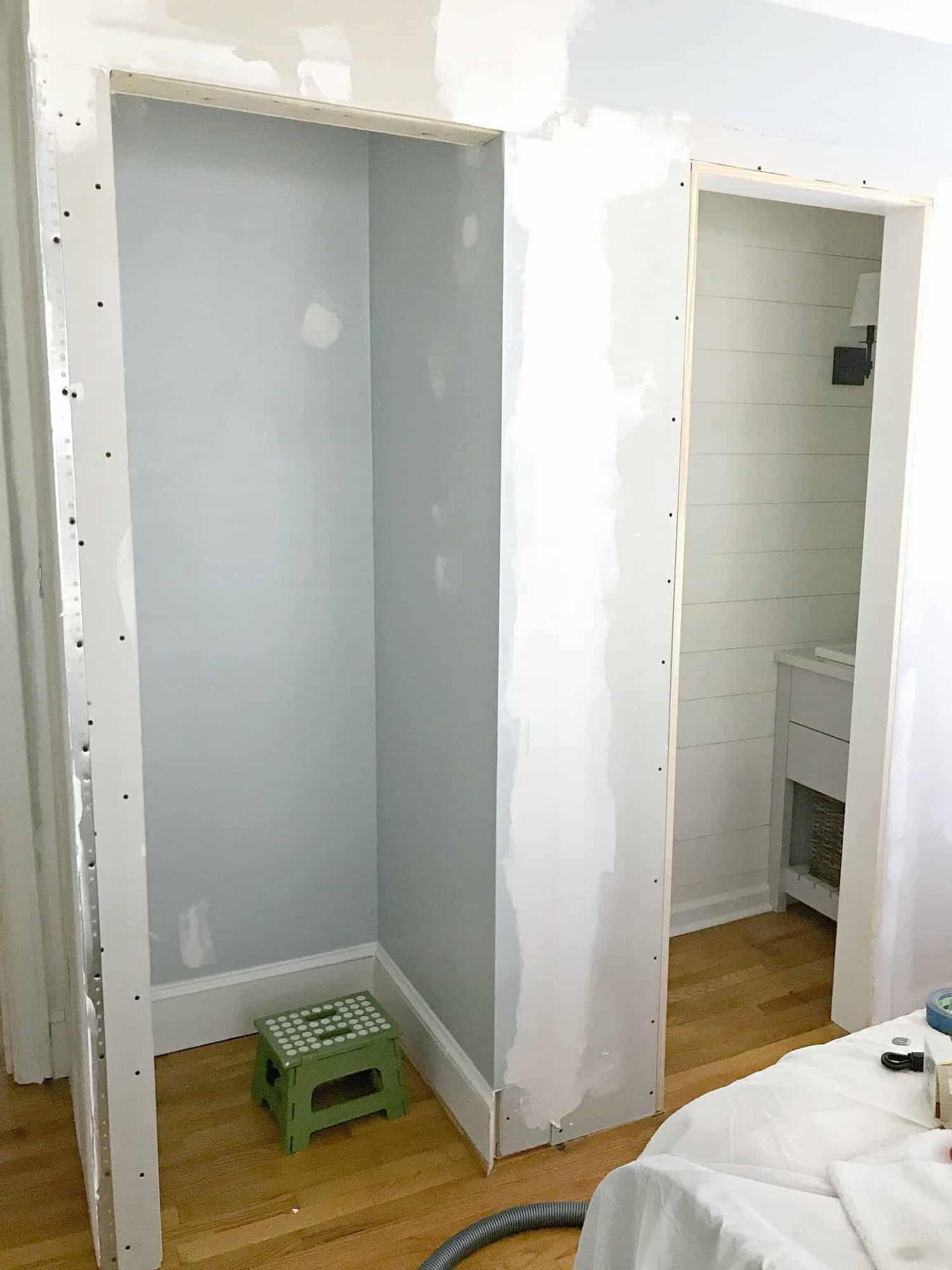 Small Bedroom Closet pix guest bedroom closet sheetrocked and spackled