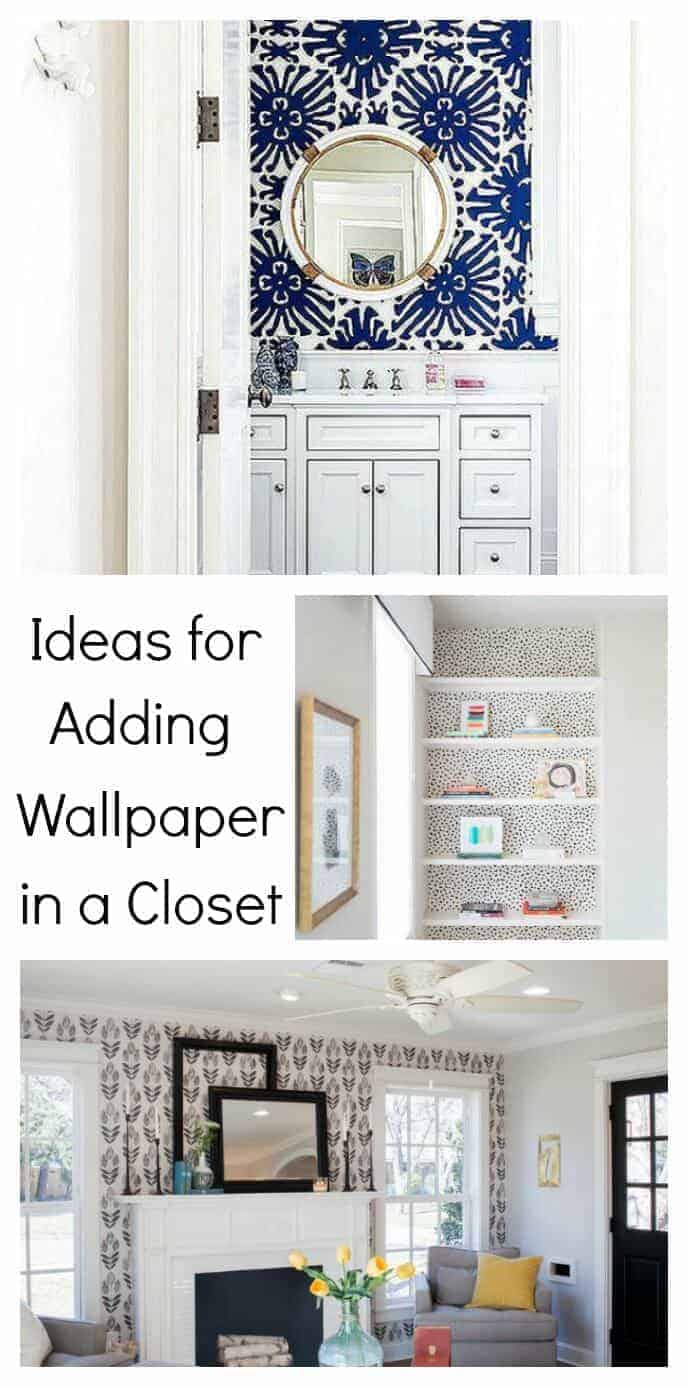 collage of closet wallpaper ideas