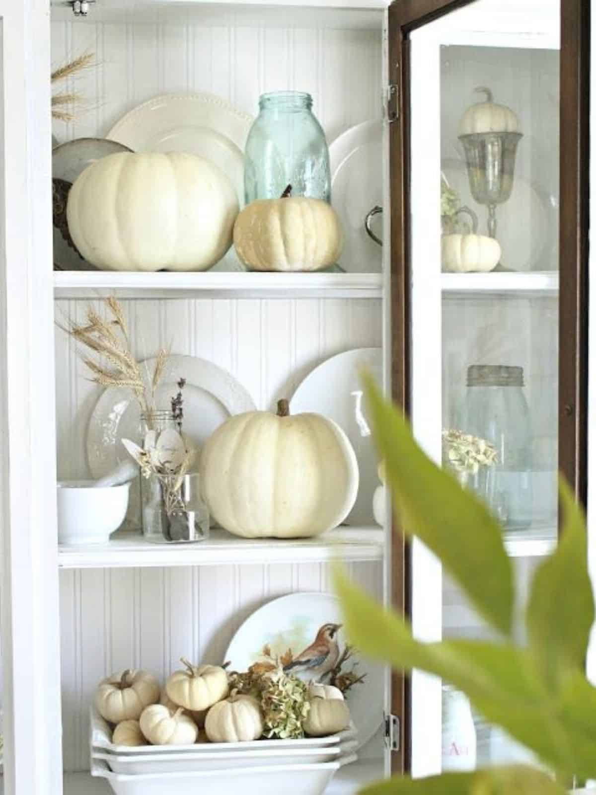 decor in china cabinet