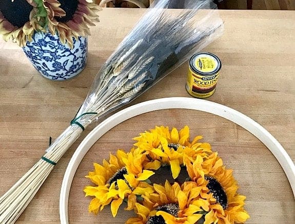 Simple Fall Hoop Wreath DIY