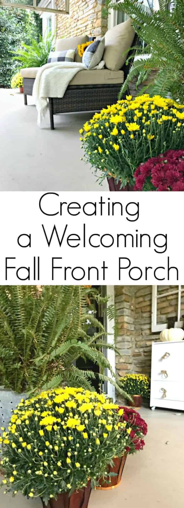 fall front porch decorations