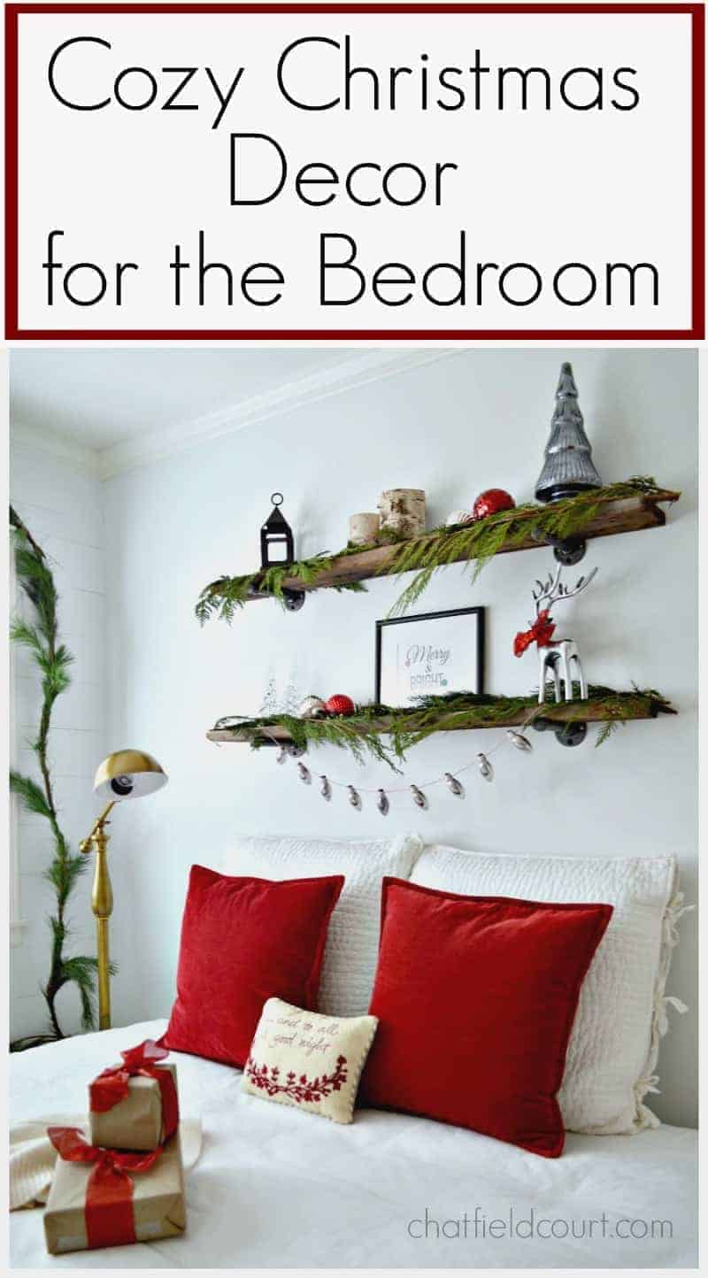 Cozy decor ideas and inspiration to help you decorate your bedroom for the holidays.