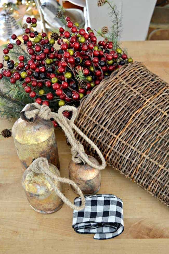 How to create a simple DIY Christmas front door basket, with a few supplies, to add holiday color to your front door.