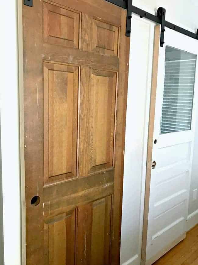 solid wood closet door before paint