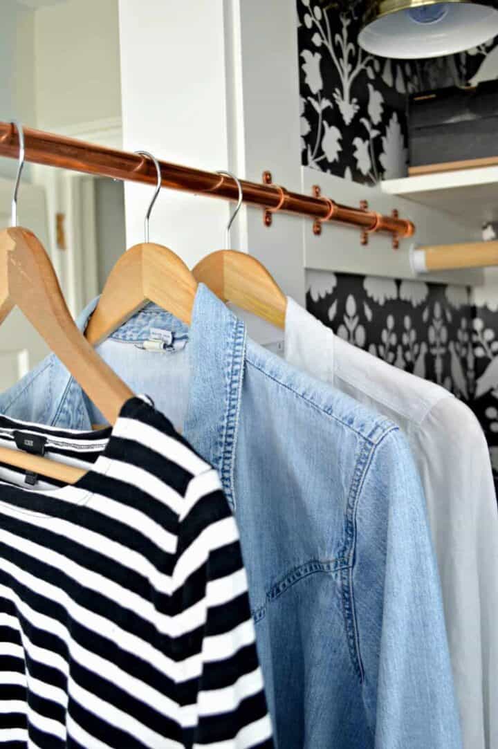 Make a DIY Sliding Clothes Rod for a Bedroom Closet Chatfield Court
