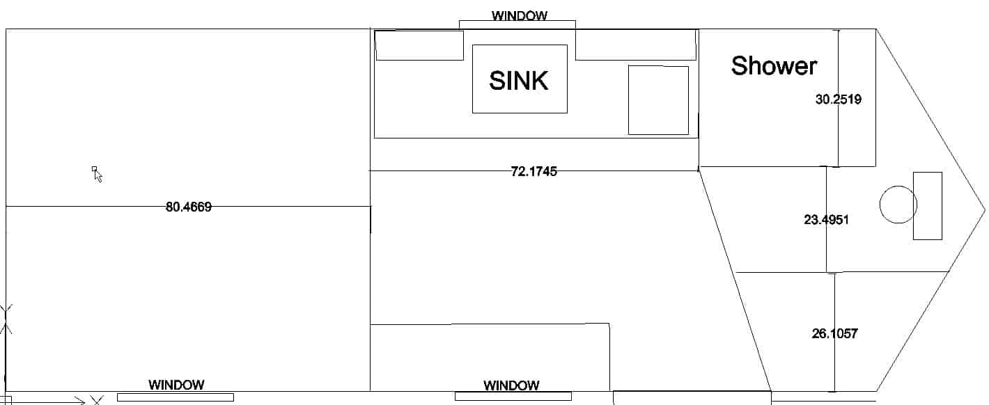 floor plan for inside of the trailer