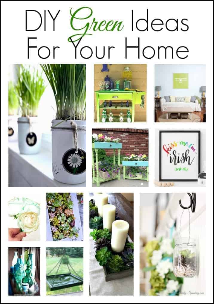 graphic showing 11 easy DIY green ideas for your home