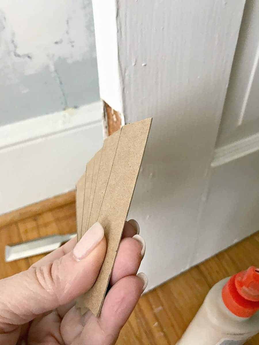 cardboard spacers for door hinges