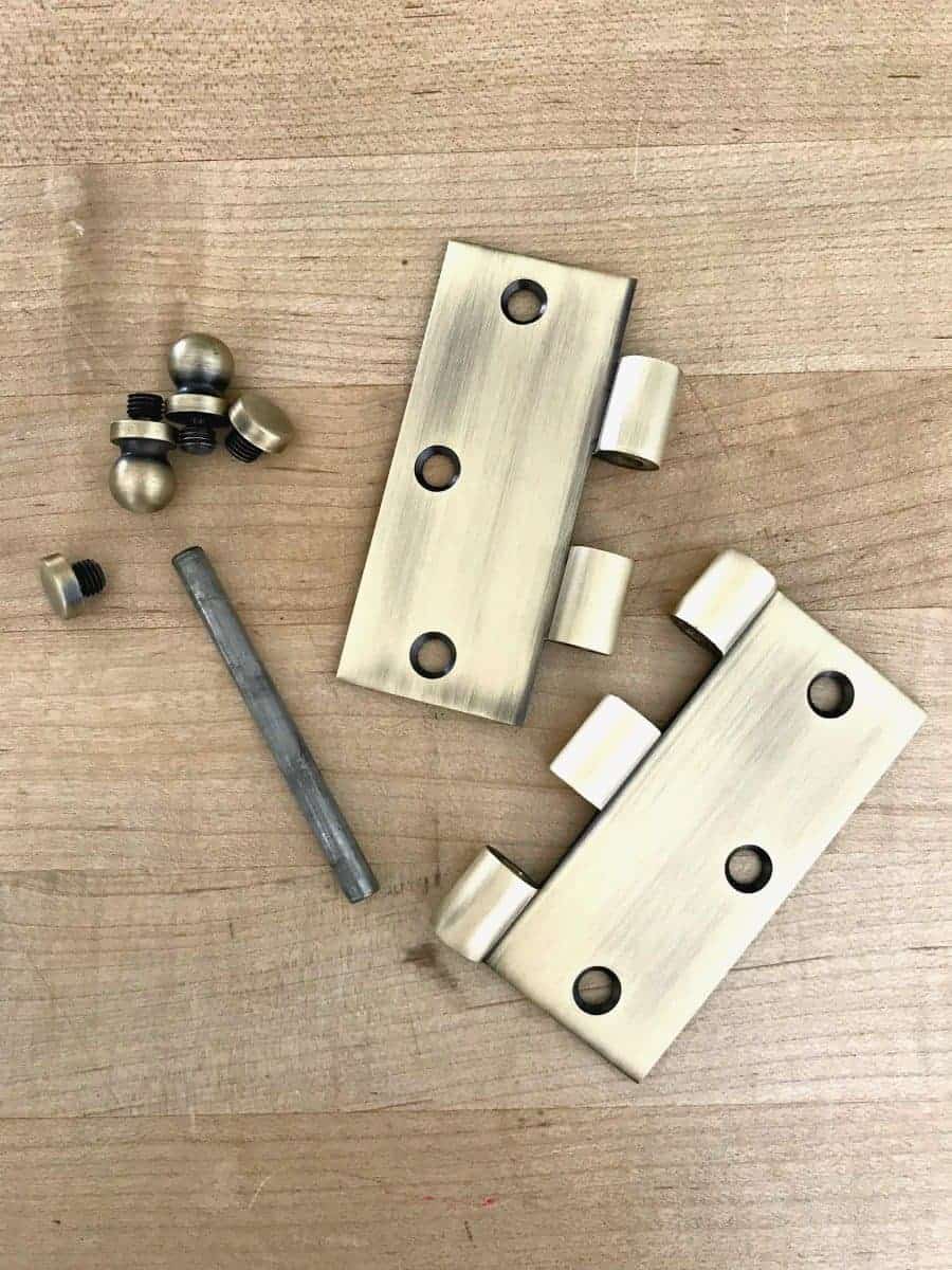 antique brass ball door hinge parts