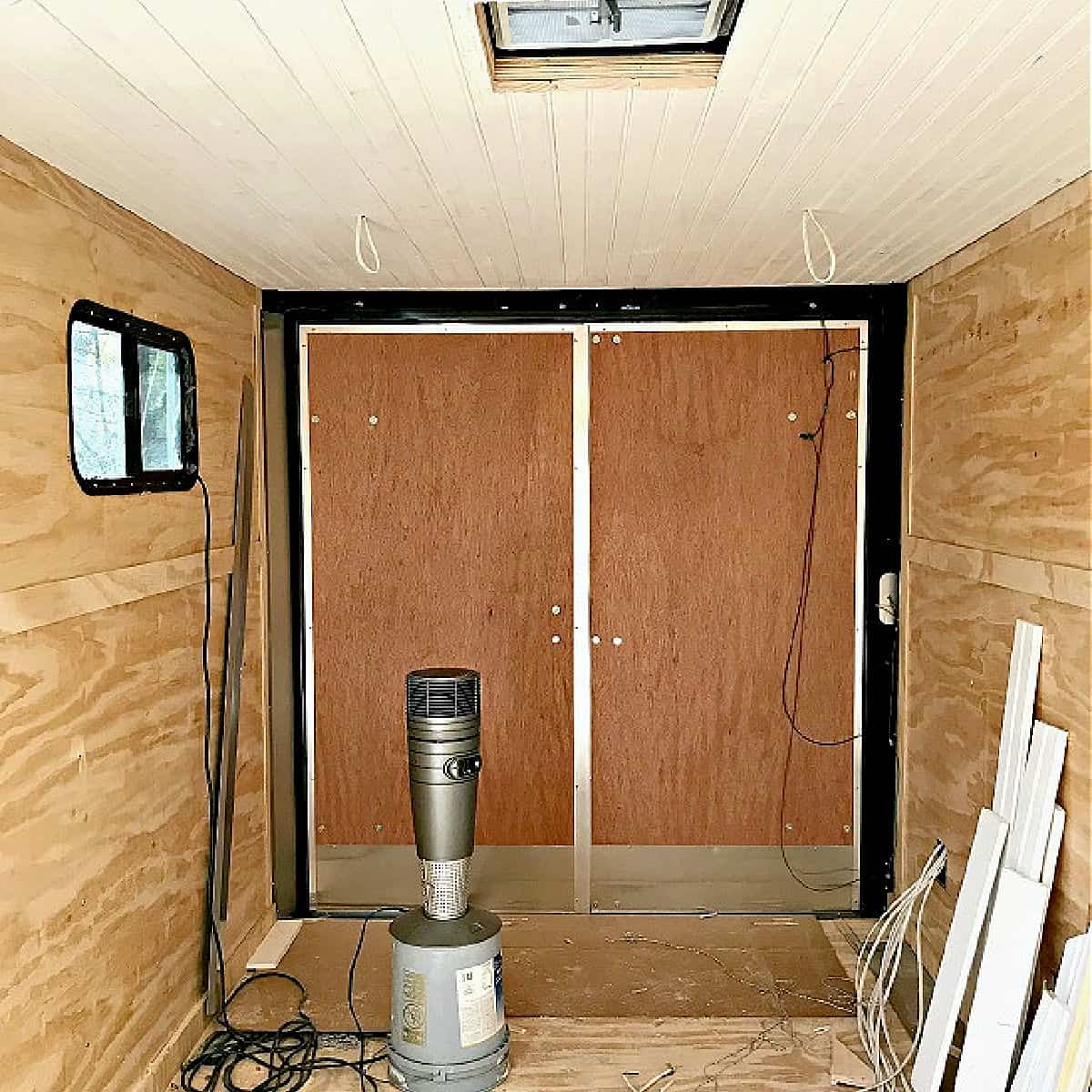White Tongue and Groove Ceiling Installation in an RV
