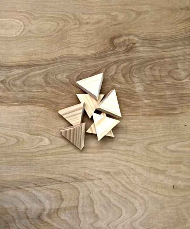 wood triangles