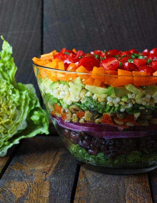 a seven layer salad that is part of the 15 cold summer salads