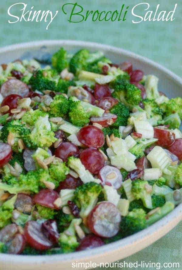 a skinny broccoli salad that is a part of the 15 best cold summer salads