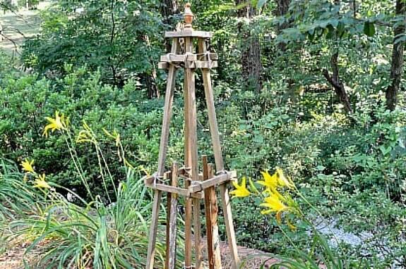 DIY Wood Obelisk for the Garden