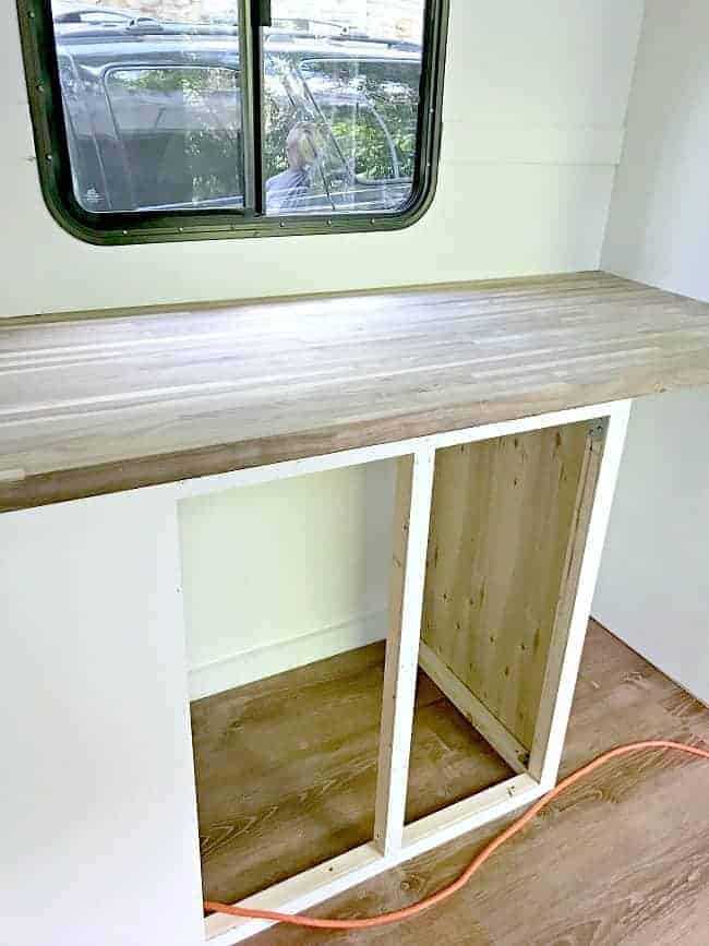 maple butcher block countertop for our RV renovation 