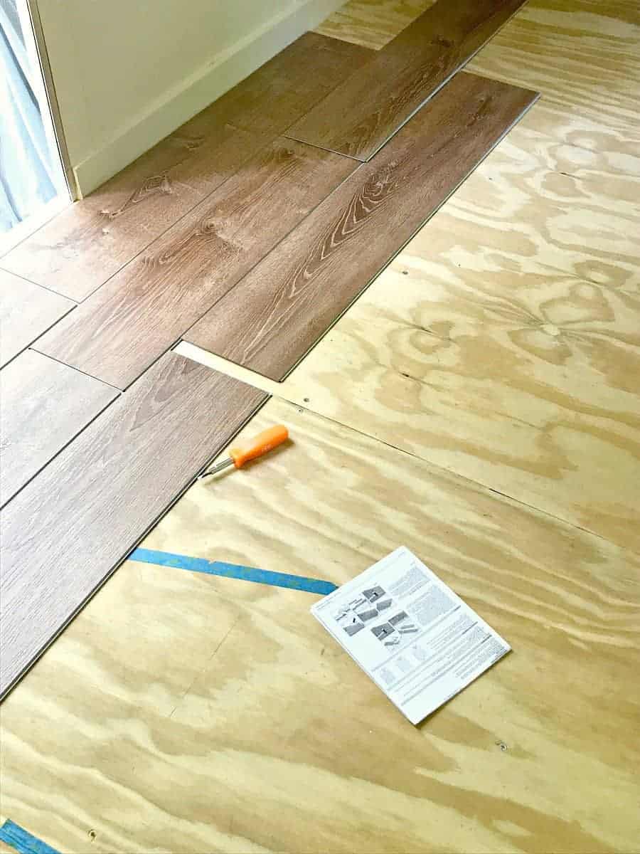 new laminate plank flooring for our RV renovation 