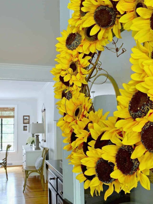DIY Sunflower Wreath Story