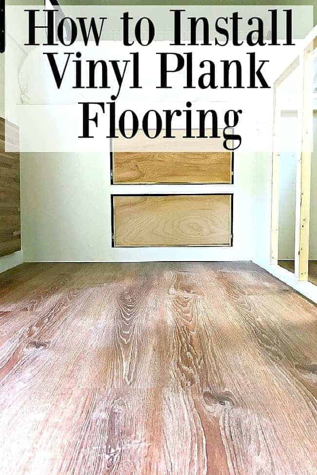vinyl plank flooring in small RV