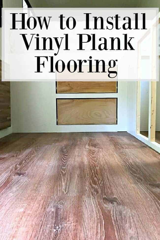 vinyl plank floor in RV and how to install vinyl plank flooring graphic