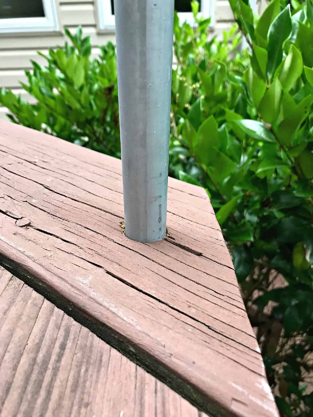DIY Bird Feeder Pole 3/4" pipe used to make a bird feeder pole