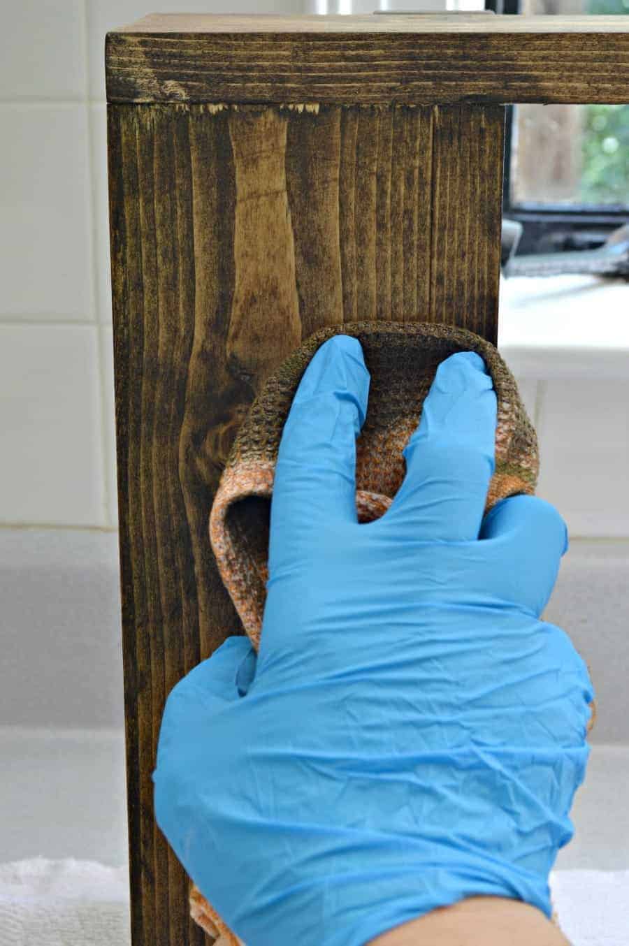 staining wall mounted coat rack