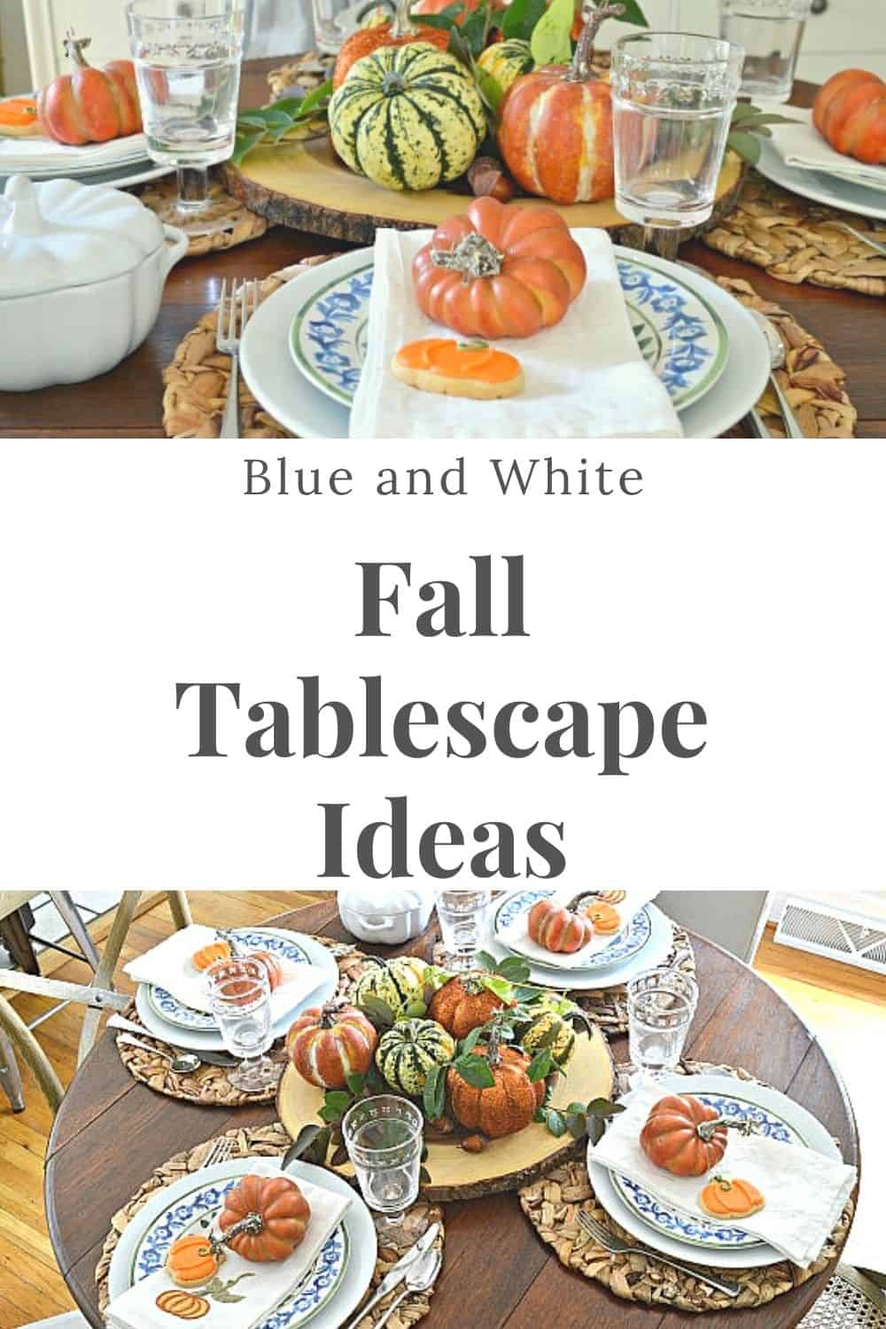 fall tablescape with pumpkins