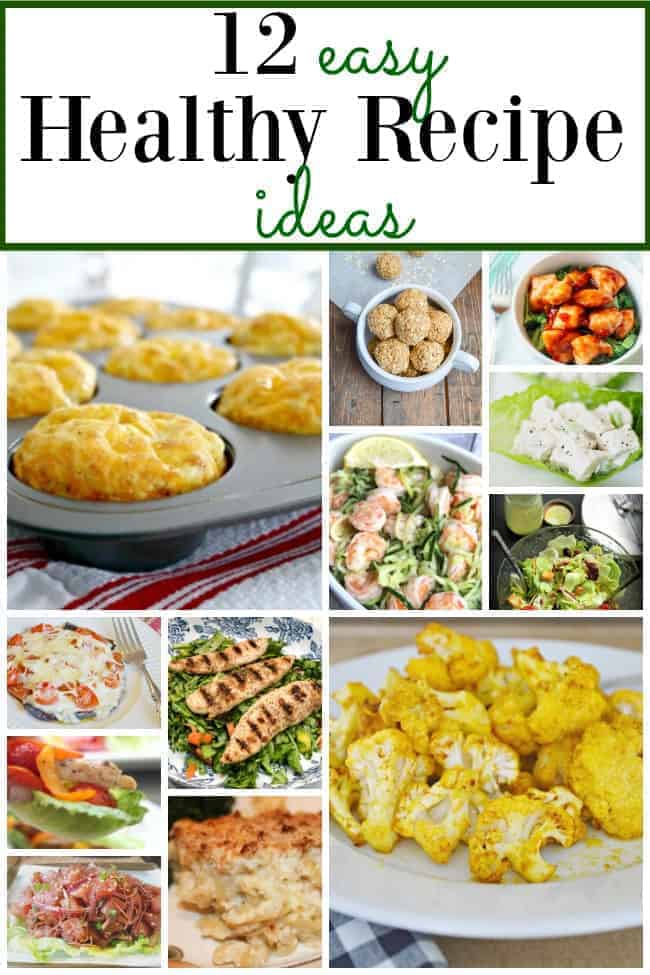 Turmeric Oven Roasted Cauliflower pinterest collage of 12 easy healthy recipe ideas and large graphic