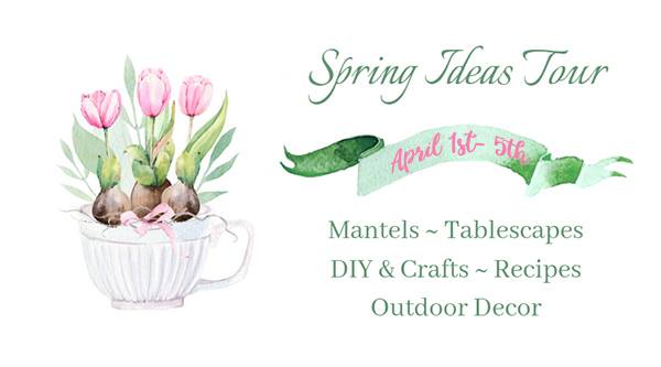 Spring Ideas Tour spring ideas tour graphic with cup of tulips