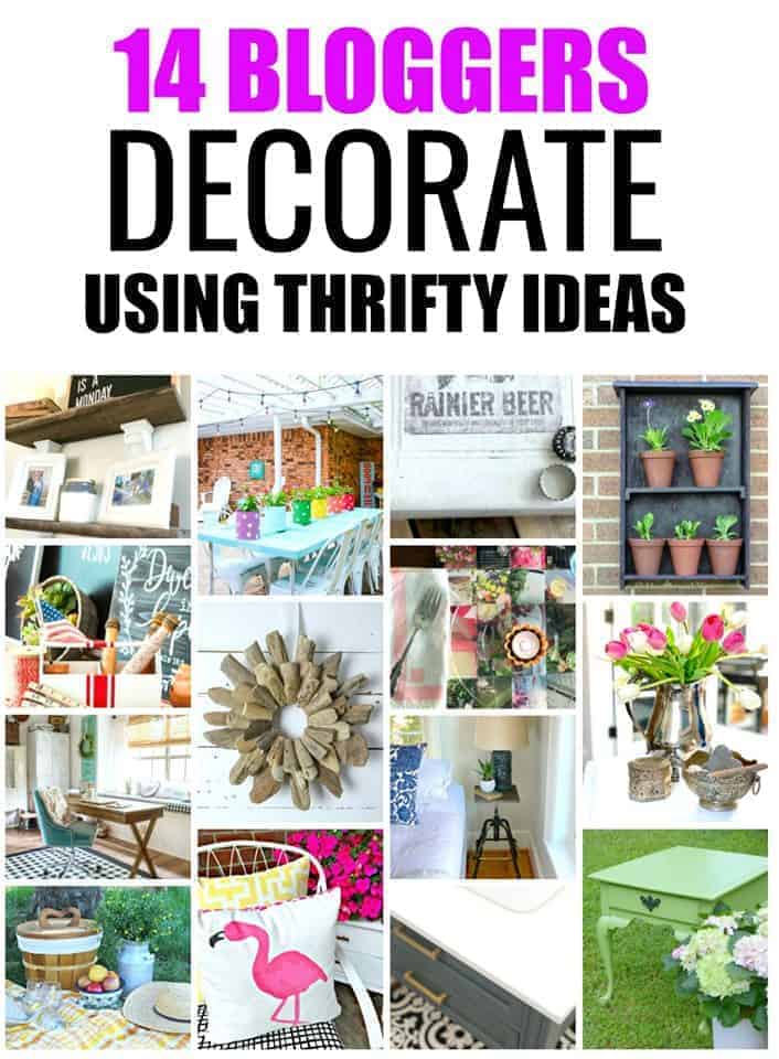 collage of thrifty decor ideas
