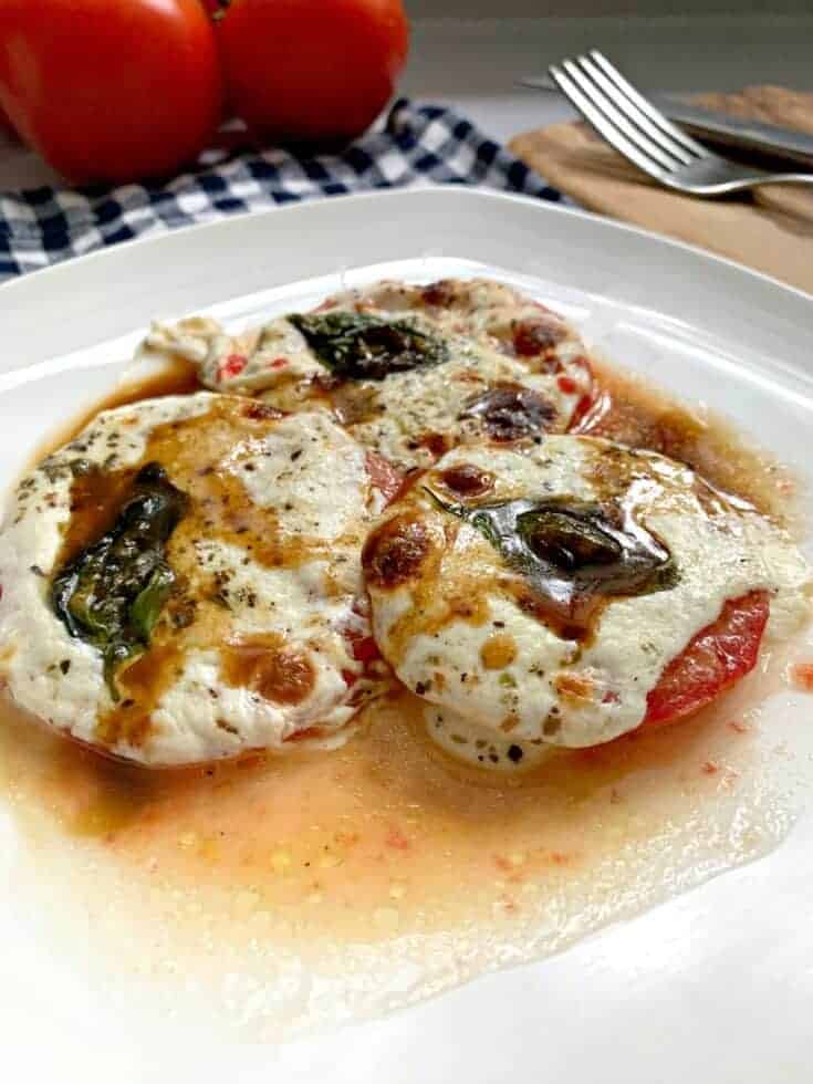 Easy Baked Tomatoes and Mozzarella