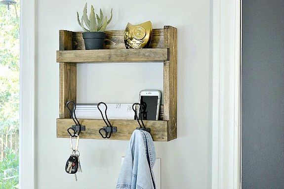 Wall Mounted Coat Rack with Storage