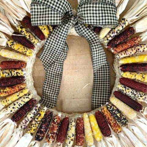 DIY Indian Corn Wreath