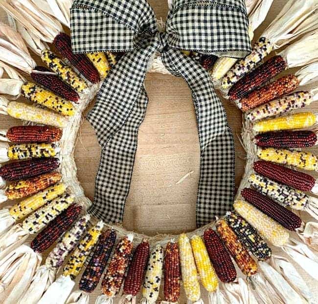 DIY Indian Corn Wreath