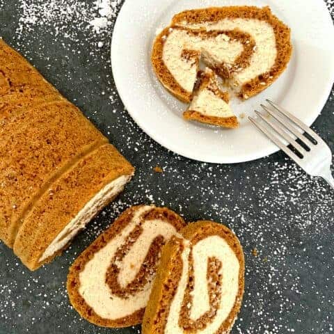 Easy Pumpkin Roll with Mascarpone Cream Filling