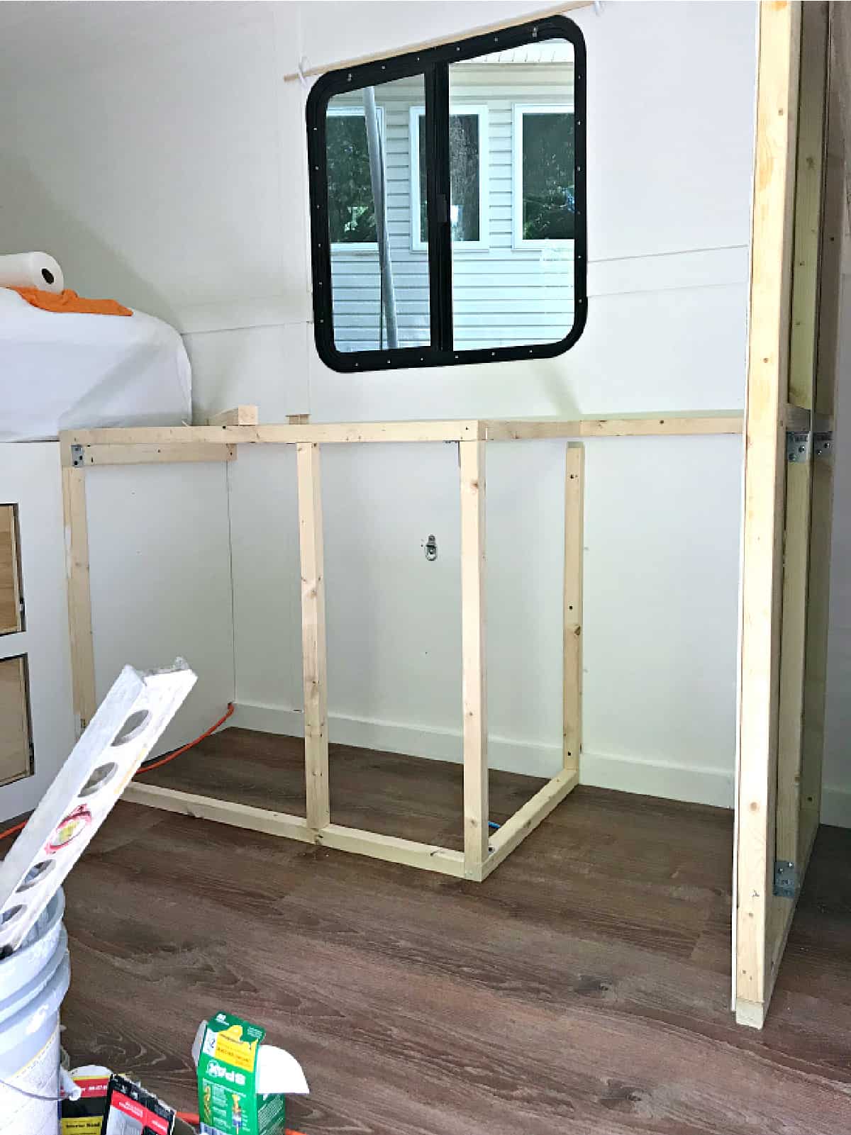 frame for RV kitchen cabinets