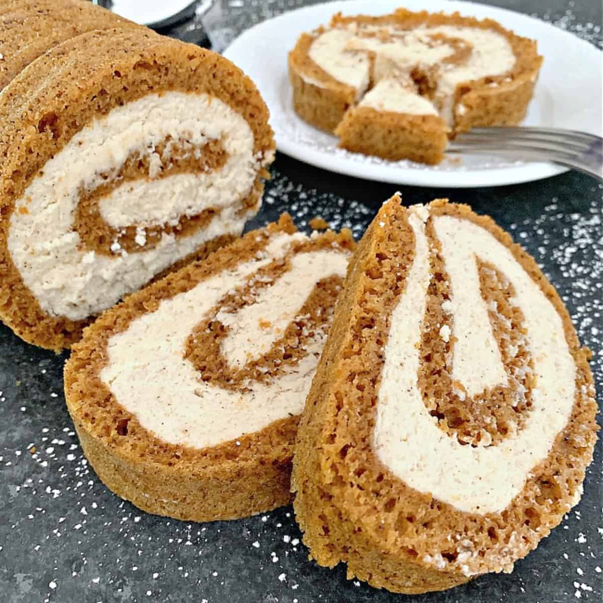 Easy Pumpkin Roll with Mascarpone Cream Filling