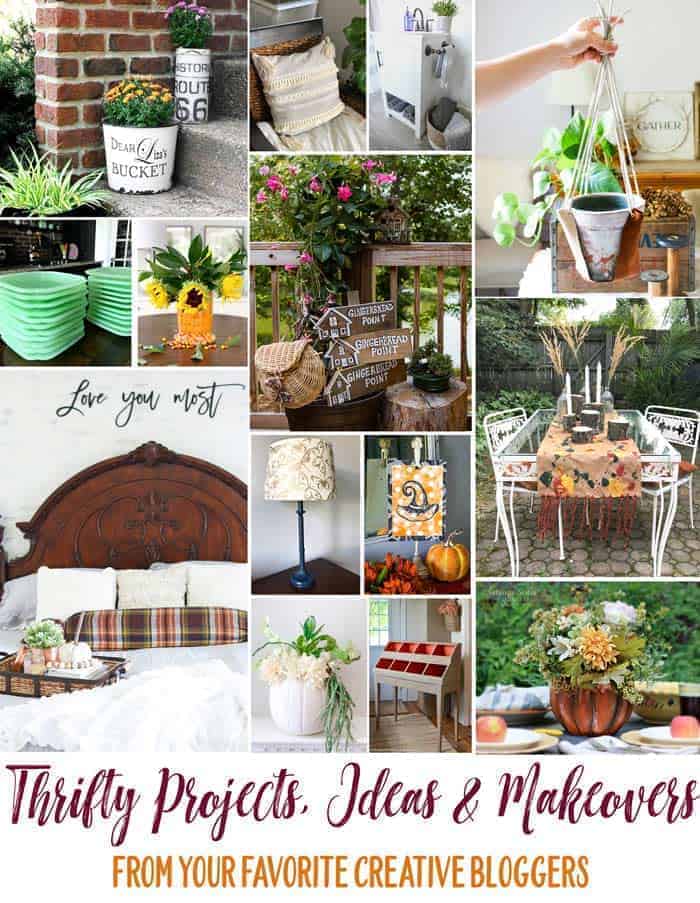 Thrifty Style Team project collage thrifty style team collage of DIY projects with large graphic