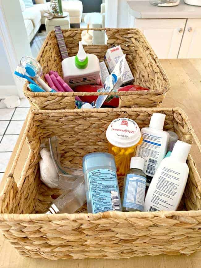 Baskets for toiletries discount