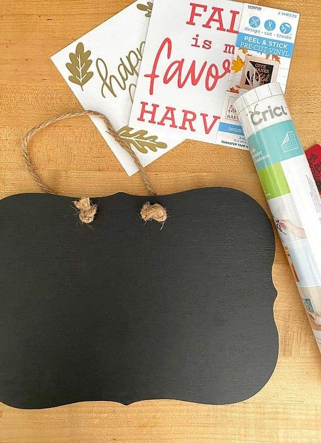 supplies to create a DIY fall sign