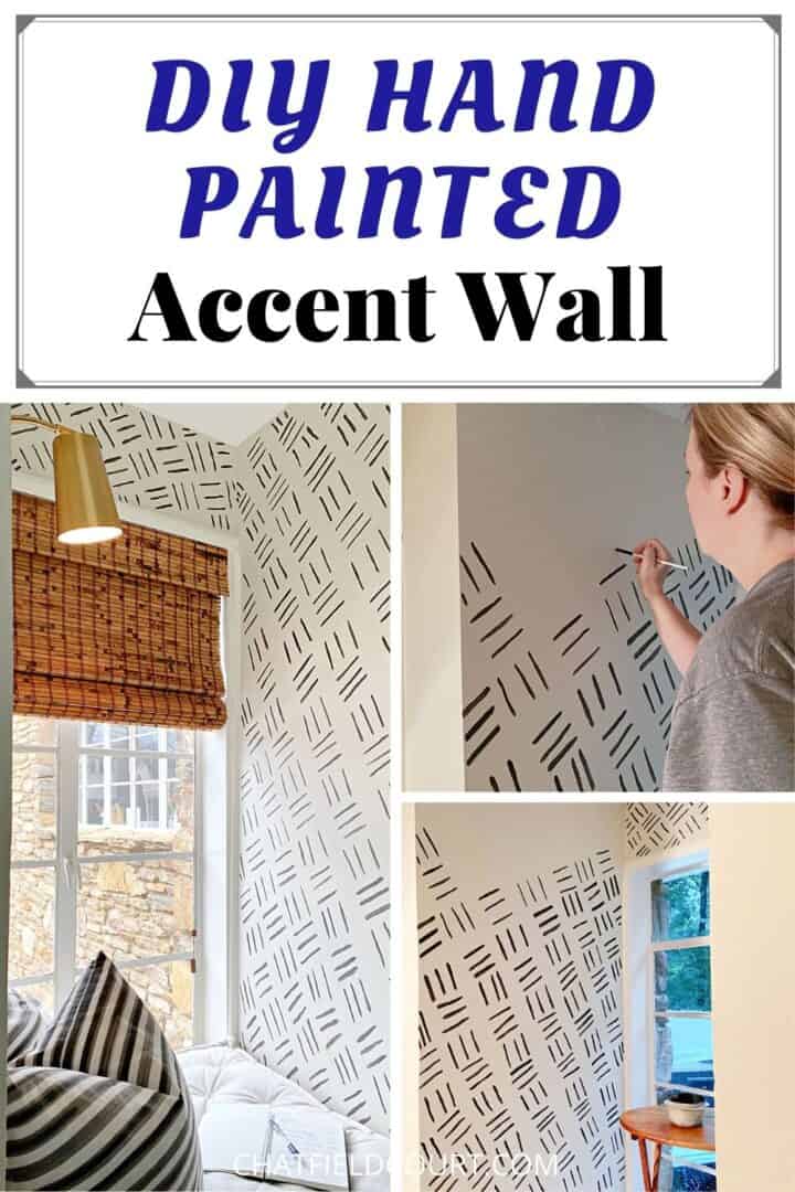 collage of hand painted accent wall