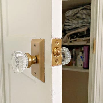 new glass door knobs on closet door