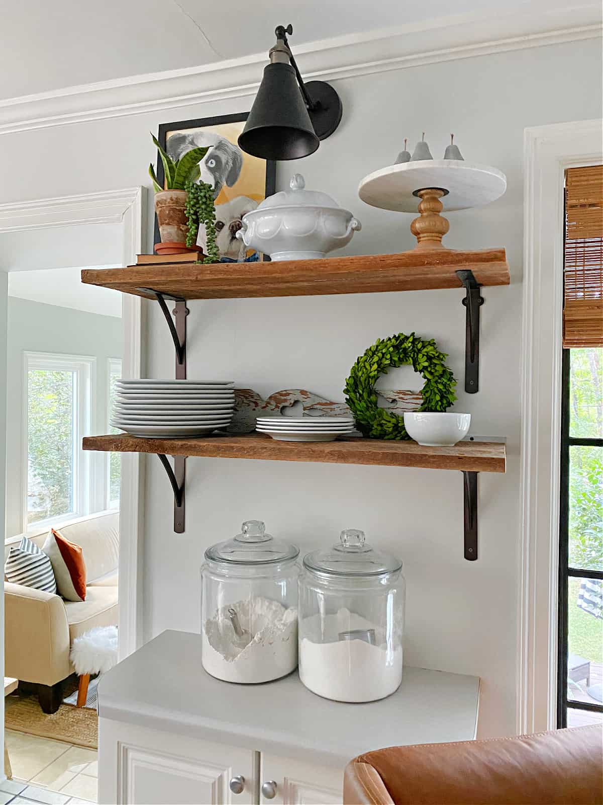 Plug in wall sconce with shelf discount