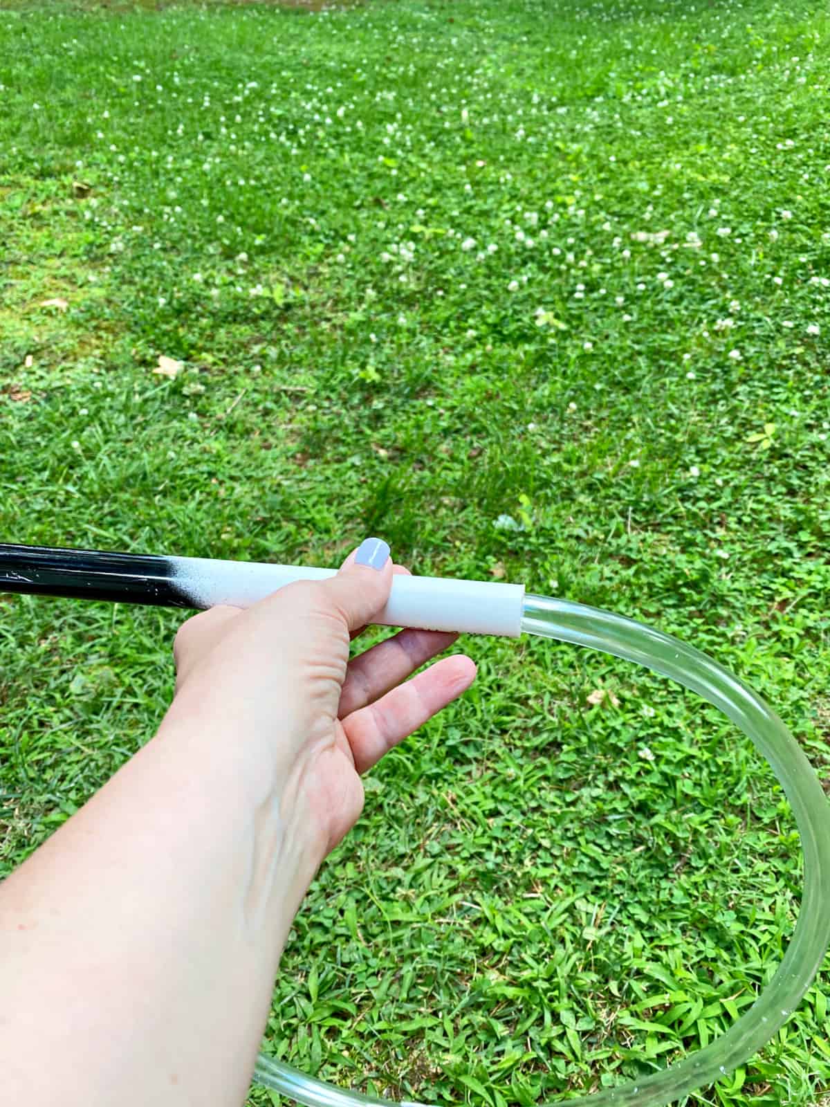 pvc pipe connected to tubing