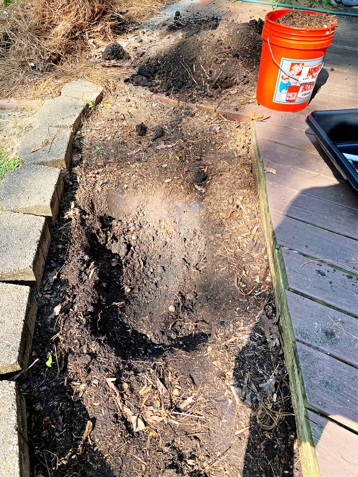 hole dug in dirt