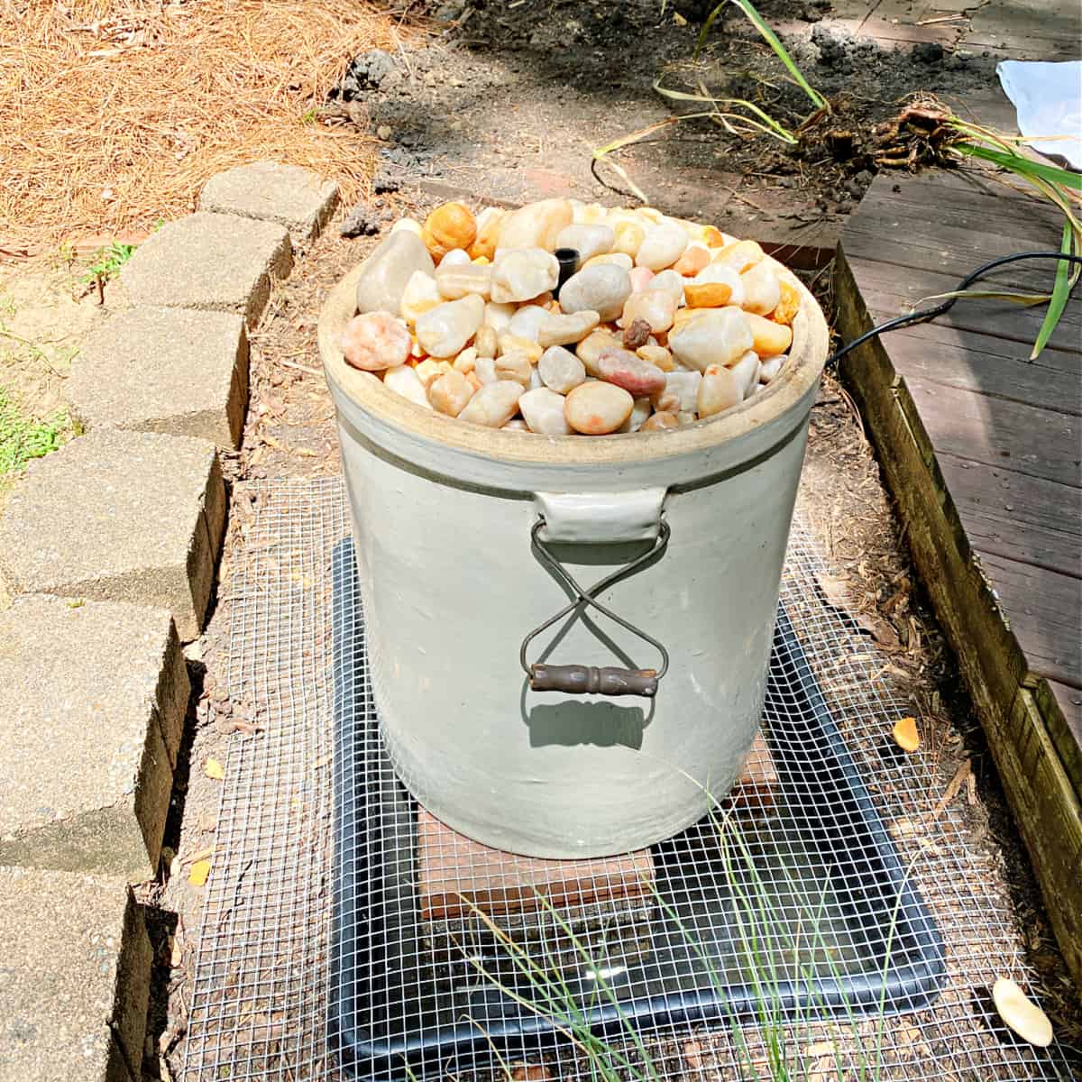 DIY Water Fountain Using a Crock