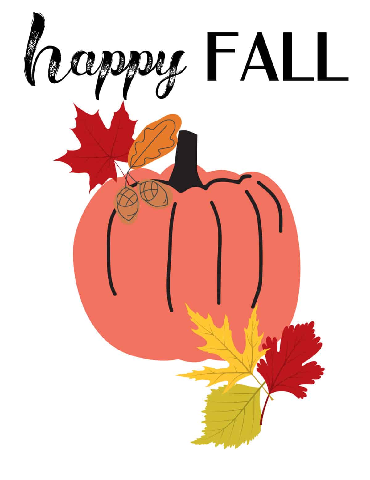 fall pumpkin printable