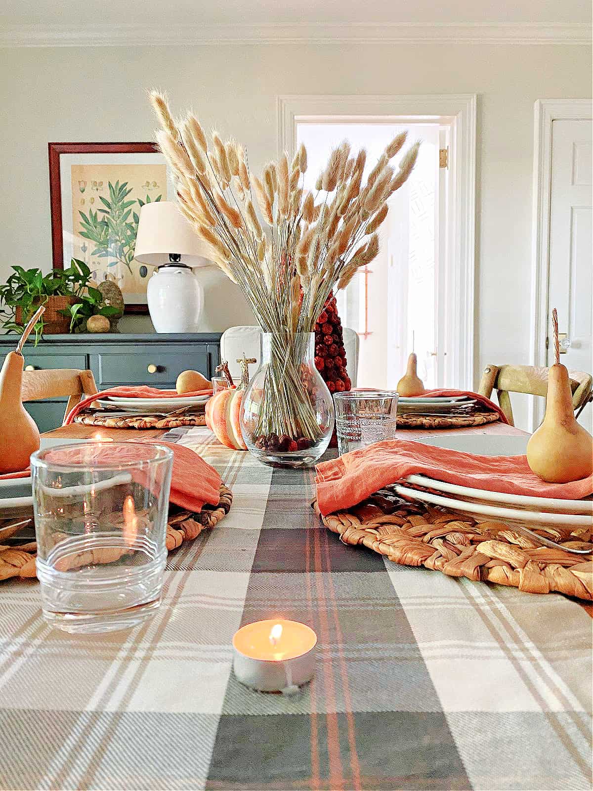 Easy Fall Table Decor Ideas image fall table setting and centerpiece