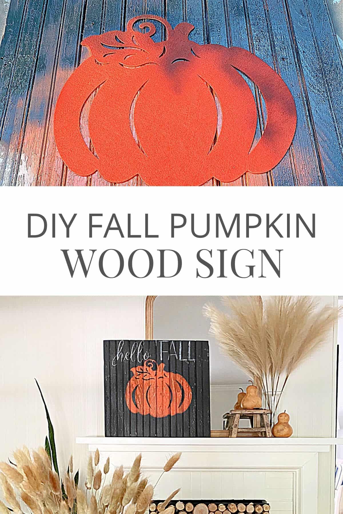 DIY fall pumpkin sign