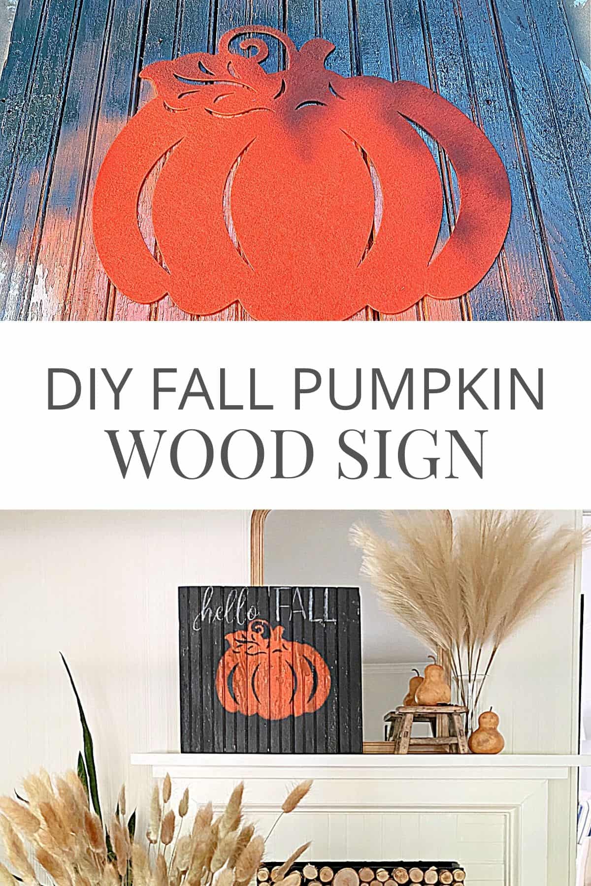 DIY fall pumpkin sign