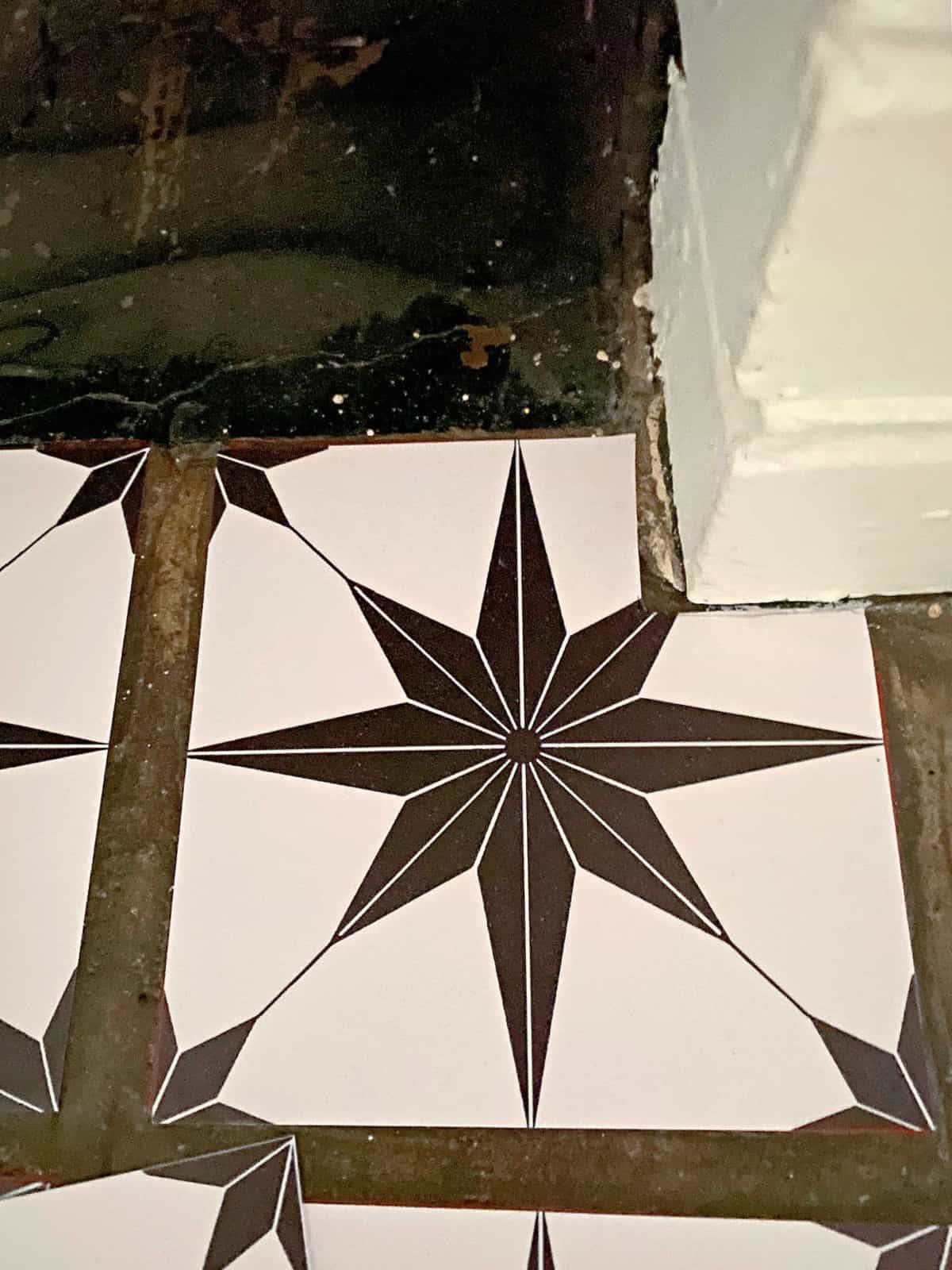 vinyl tile sticker on tile